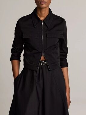 NWT- Vince ‘Stretch-Cotton Twill Shrunken Jacket’ XS